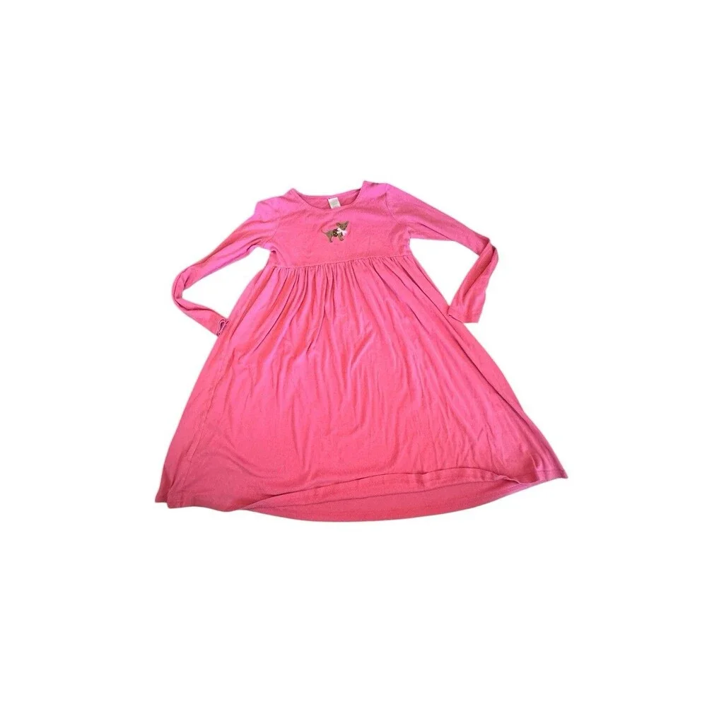 Gymboree Pink Long Sleeve Dress With Dog Girls‎ Size 12 Chihuahua